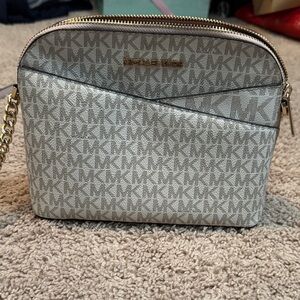 Michael Kors Gold Monogram Crossbody Bag
